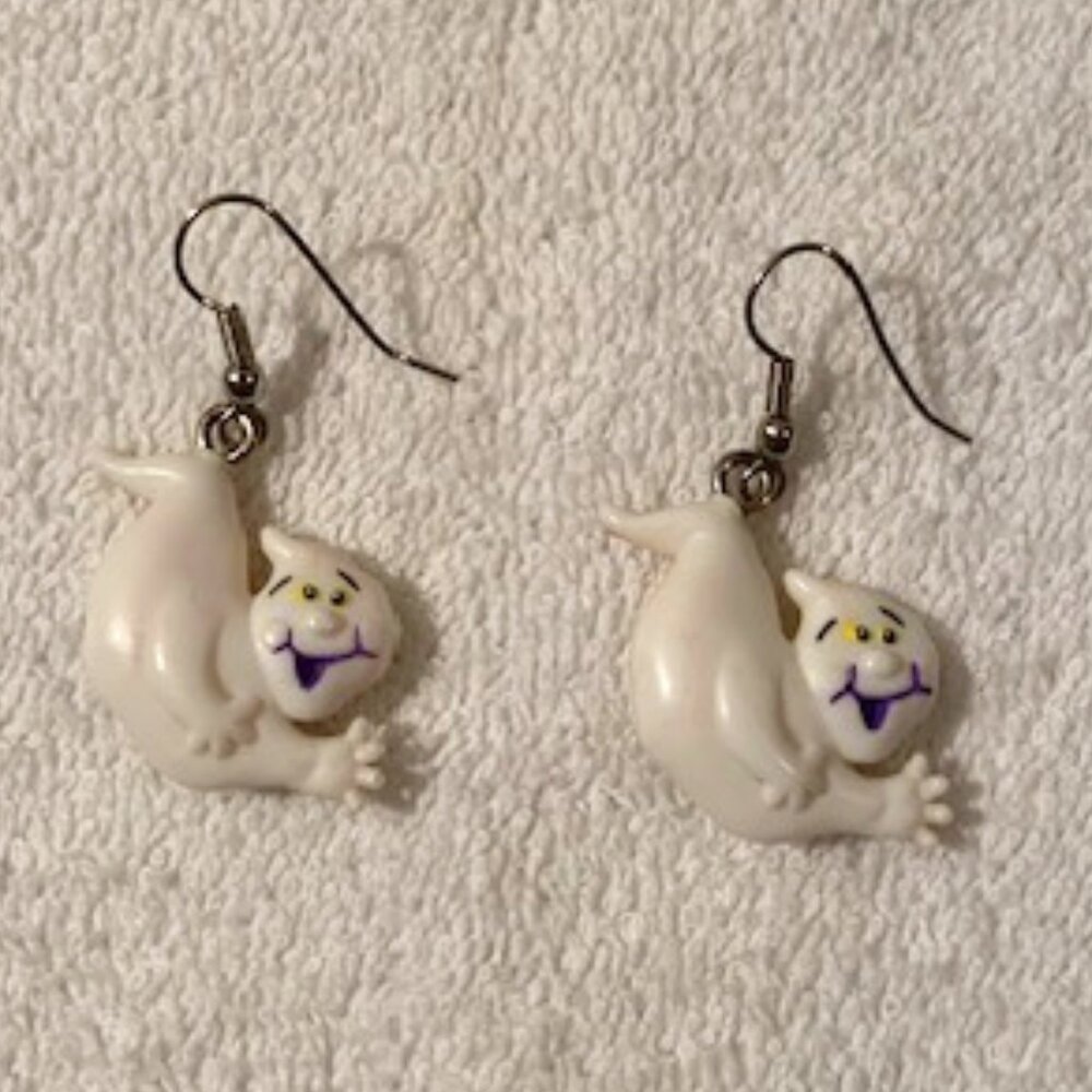Ghost Halloween pierced earrings